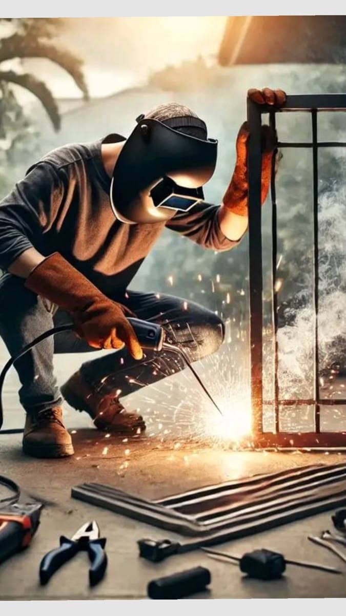 Fabricator working across stacked steel sheet